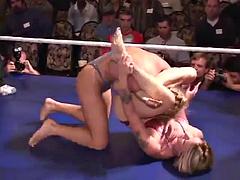 Wrestling in the ring