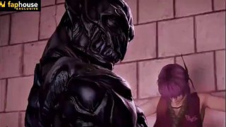 Enfin, les trois filles baisées par les extraterrestres, baisant si fort, gémissant