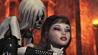 3d dickgirl fucks สาวเซ็กซี่ในปราสาทมืด