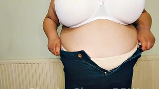 ssbbw grueso cereza en jeans