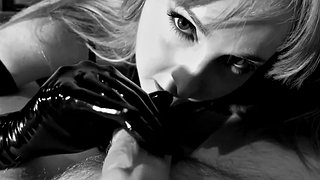 Χειροκίνητη χειρολαβή Latex Blowjob Footjob