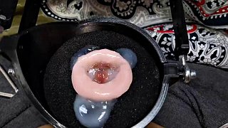 ¡Máquina para una gran parte de esperma! Super Orgasmo! ¡Enorme corrida!