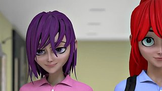 Estudiante se folla al profesor con gafas - 3D Hentai Cartoon