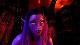 Foxy 3D Superwoman bounces on a cock