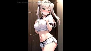 Hentai Anime Art Séduction d&#039;un JK sans vergogne généré par AI 2
