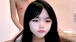 asiático amateur rubia mamada follada mientras chupando polla