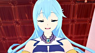 Aqua ขี่ไก่ของคุณ Konosuba Hentai ไม่ถูกตรวจ