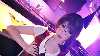 Amateur asiatische japanische Teen Gang Gesichtsbehandlung