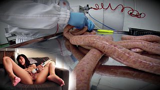 Sung Lee intenta el clímax del desafío de la sesión de salchichas