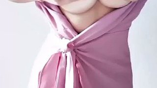 Pomarańczowa cipka - różowa spódniczka ruchanie w cycki