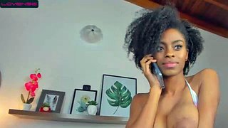 gorąca czarna pokojówka kamera internetowa heban i heban