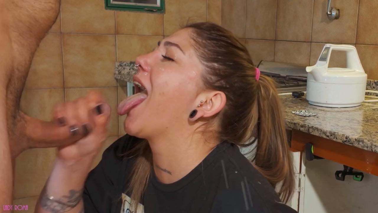 ladyroma Cheats on Husband with Plumber Deep Throat