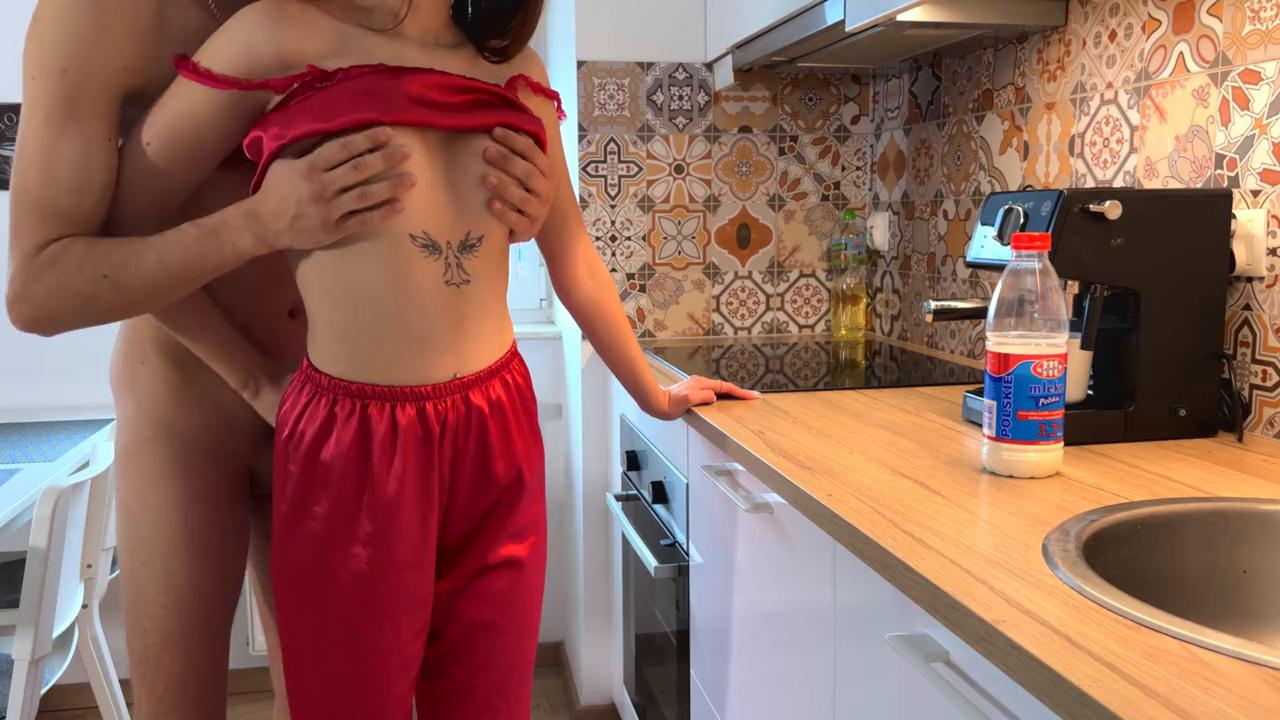 rinaxadrian Swaps Hardcore Pounds with Neighbor in Kitchen