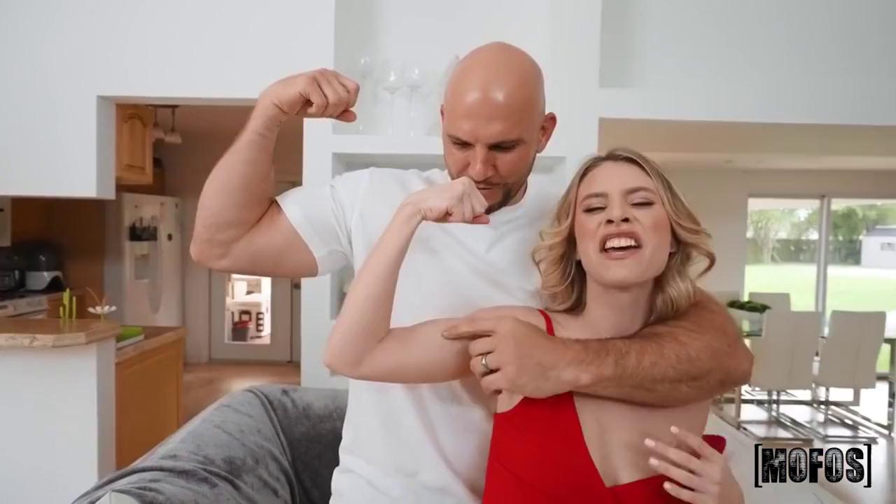 Anya Olsen's Blonde Deep Throat Tease with Big Cock