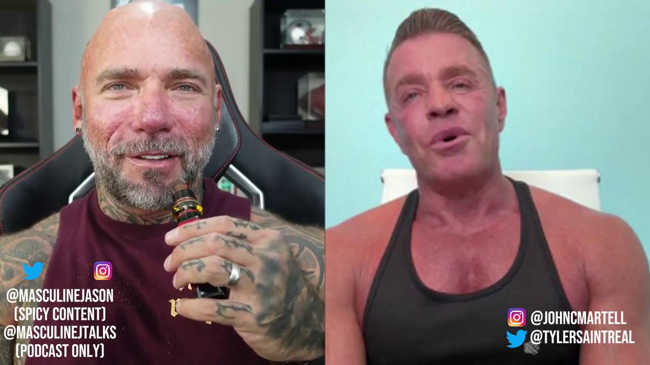 Jason Collins Exposes Muscle With Tyler Saint In Public