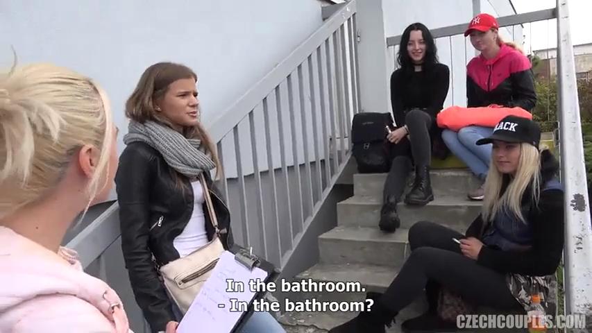Sarah Kay's Czech Threesome Double Blowjob