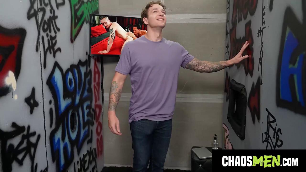 Tatted Stranger Ravages Cheating Husband in Filthy Anonymous Gloryhole Pounding