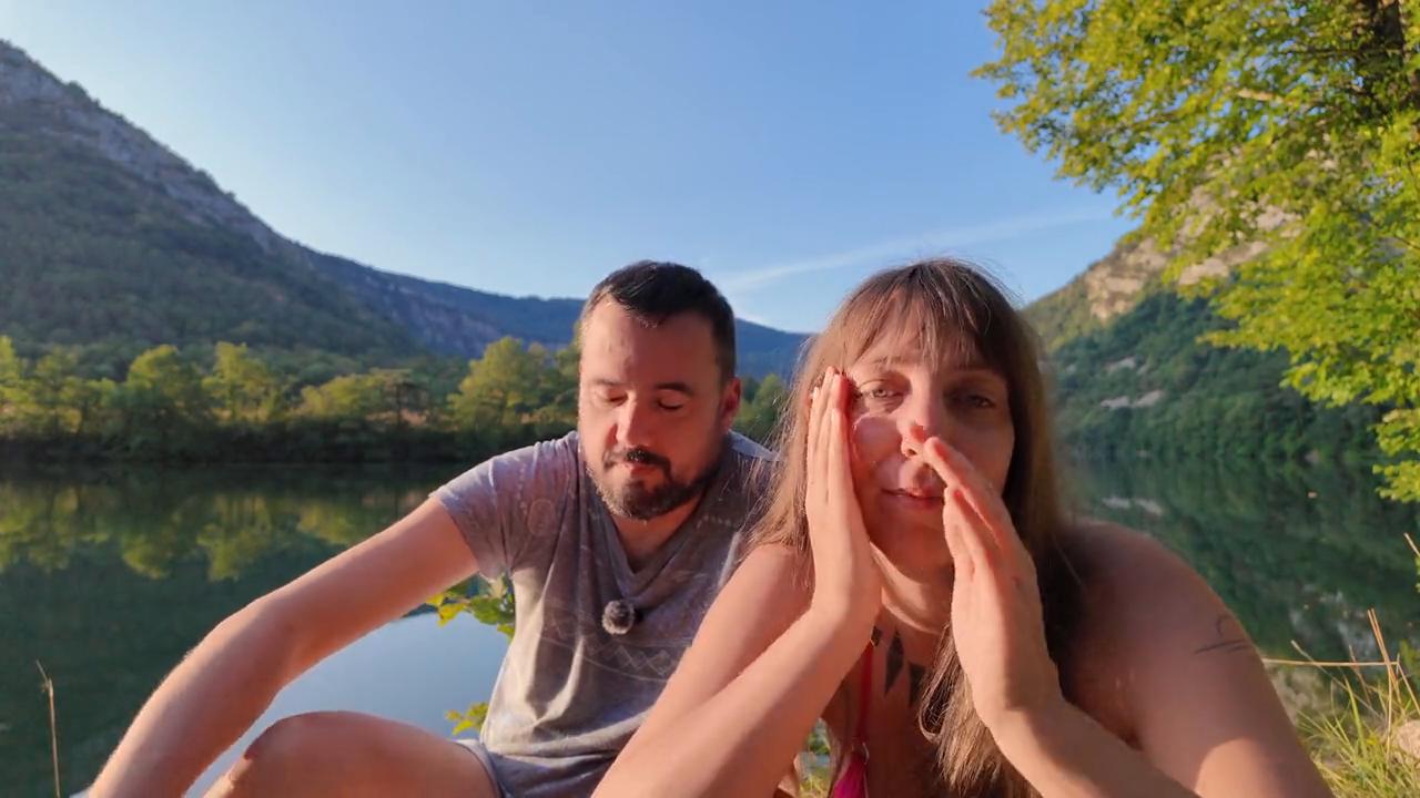 Goodgirlanddad's Wild Camping Doggy Style Creampie Cleanup