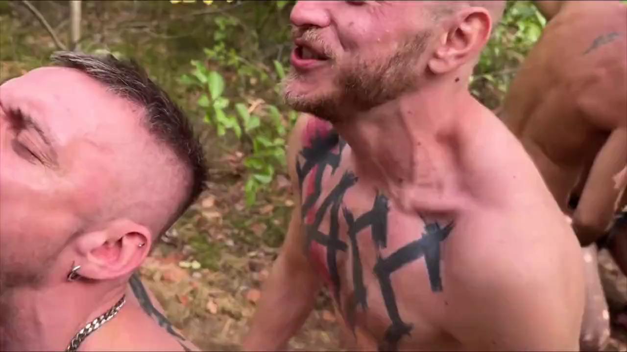 Gay Skinny Leather Orgy Outdoors