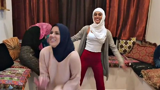 hijab party turns into reverse gangbang with bbc