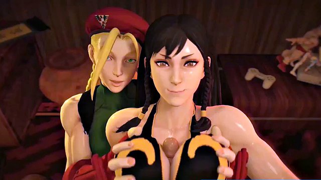 cute girlfriends enjoyed a big cock 3d cartoon compilation