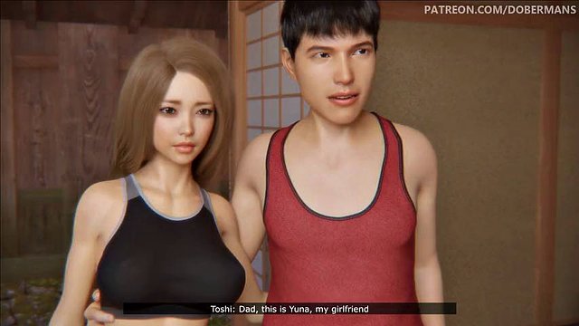 Yuna第7集，第8集：我是戴绿帽子，看着我不忠的妻子被一只巨大的黑色公鸡击中-Dobermanstudio