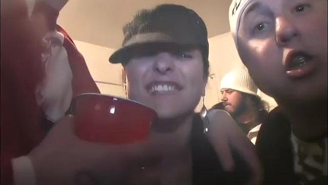 Filthy cock sucking teen slut goes down on dick