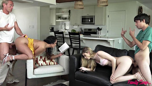 Molly Little & Brianna Bourbon Fuck Ricky Spanish