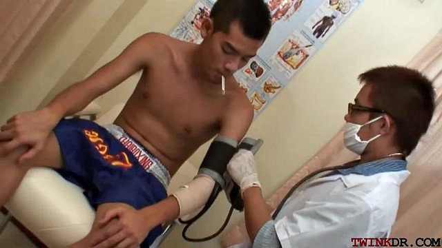 Asian patient doggystyled by his doctor