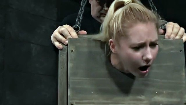 obedient odette delacroix gets fucked from both ends sitting in a box