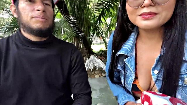 Park Seduction: Busty Latina Offers "Perverted Job" to Bearded Stranger – Hot Home Session