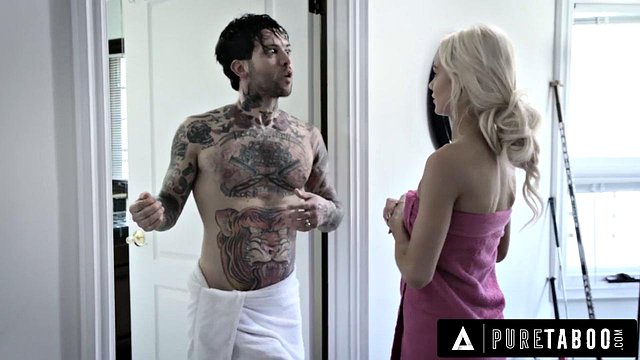 Small-Tits Blonde Elsa Jean With Long Hair Yearns For Her Thug Stepbrother's Dominant Pounding