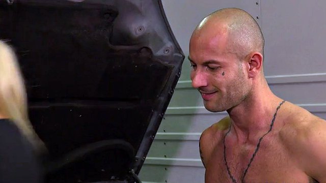 Bitch pays the mechanic with anal sex