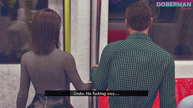 DobermanStudio Linda wise unfaithful big ass swallowing her lover's big cock in front of her cuckold boyfriend in the subway