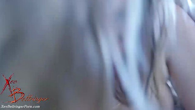 Lovely amateur blonde records herself moaning and screaming