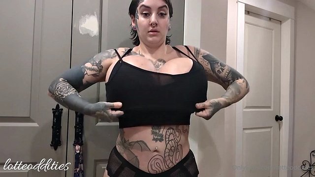 Try on the goth bimbo shirt