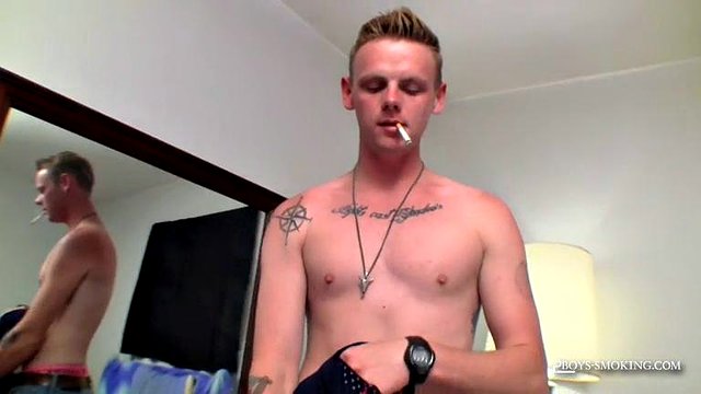Enjoying A Smoke And A Fleshlight - Dallas Cage