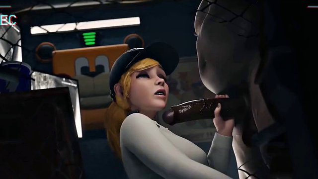 Violação de segurança da FNAF: Vanessa é sugada e fodida no escritório Mega Pizzaplex de Freddy Fazbear