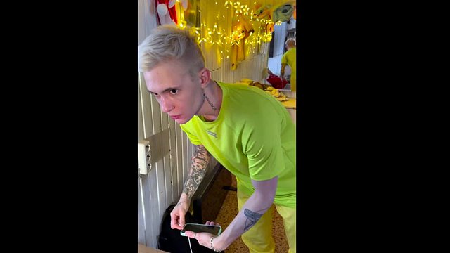 #252 Twinks fuck their chubby stepdad while he plays the console