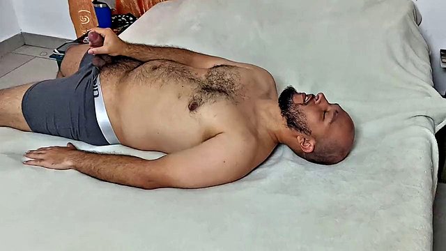 My stepsister catches me masturbating in her bed