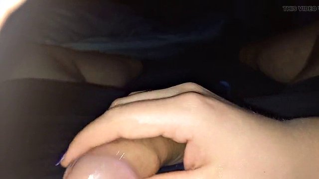 Handjob from girlfriend with nail in urethra