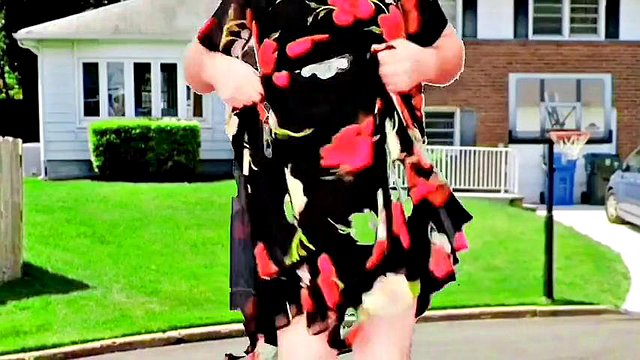 Big White Sissy Ass Crossdresser Slut Twink Gay Fem Boy Lady Boy Emo Style Flowered Sexy Dress
