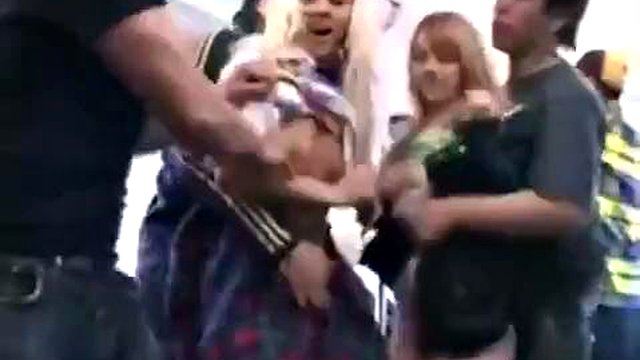 Blondes groped