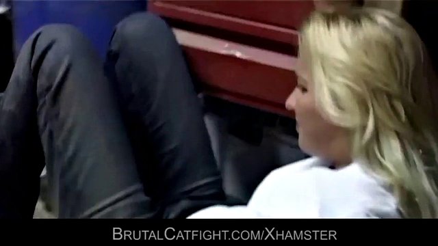Two nasty sluts have catfight before a hot threesome