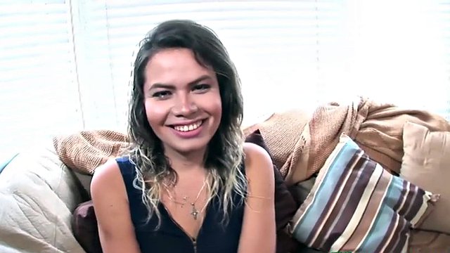 alluring mexican tgirl wanks solo at casting