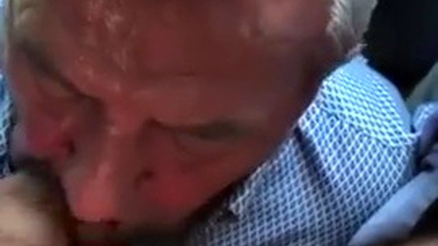 Grandpa sucking in the car