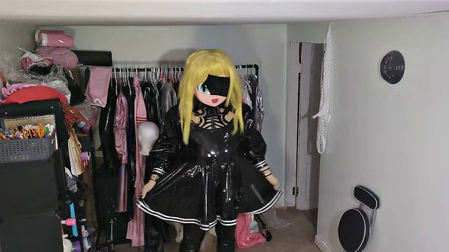 PVC Kigurumi 2B Cosplay autolegato con vibratore in mutandine