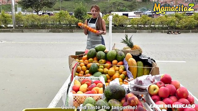 Carne del Mercado - Nena colombiana Melissa Lujan recogida del trabajo para un mierda - Mamacitaz