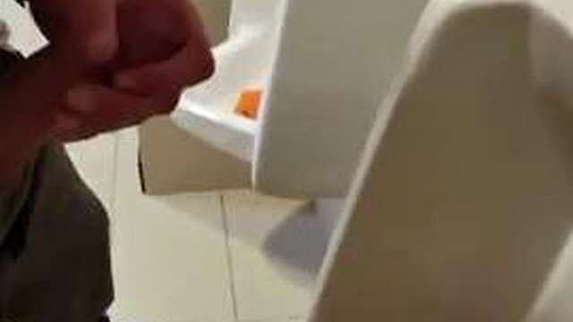 johnholmesjunior in very real super risky solo show in mens public bathroom