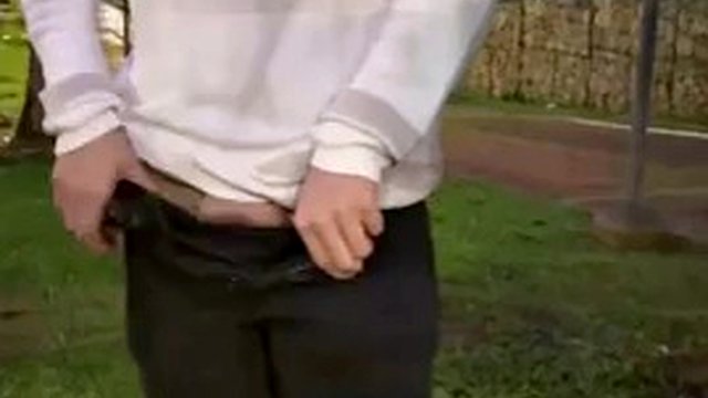 cruise sex in a public park young man with big cock fucks a handsome young boy's ass without a condom and cums inside